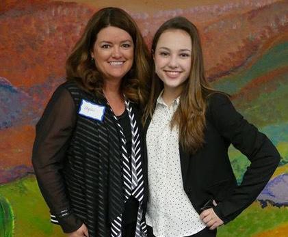 The big winner during YEA members' meeting with investors was Emma Shaurette, standing next to her mother, Phyllis Shaurette. The investors panel is sending her to compete with 300 other YEA! participants from across the country.
